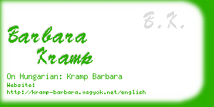 barbara kramp business card